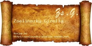 Zselinszky Gizella névjegykártya