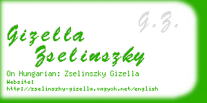 gizella zselinszky business card